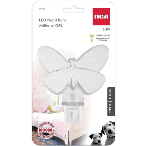 Night Light Butterfly 0.3W White RCA