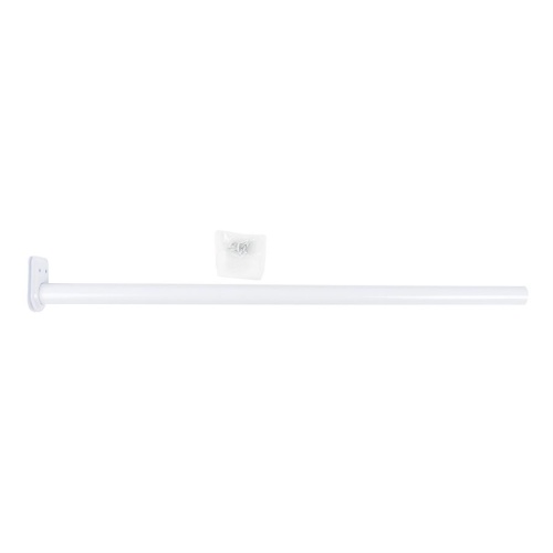 Closet Rod Adjustable 24in To 48in White