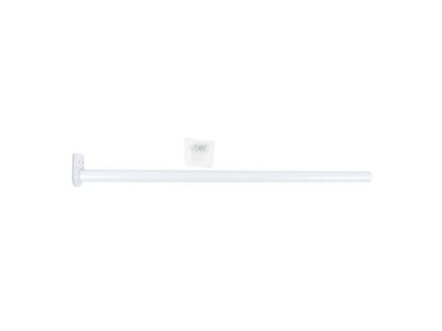 Closet Rod Adjustable 24in To 48in White