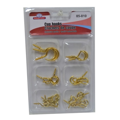 CUP HOOKS GOLD ASSORTED