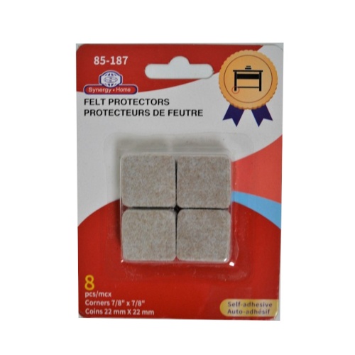 FELT PROTECTORS 8PCS 7/8x7/8 INCH