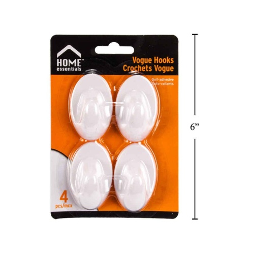 H.E.  4-pc Plastic Vogue Hooks