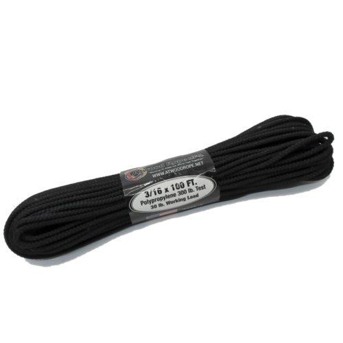 Rope 3/16x100' Black 300lb.