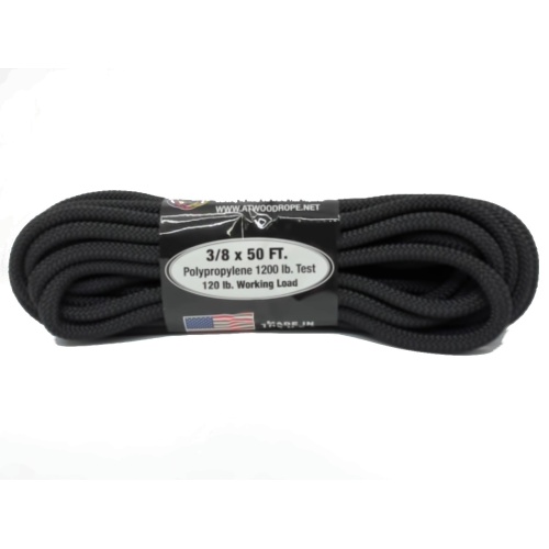 Rope 3/8x50' Black 1200lb.