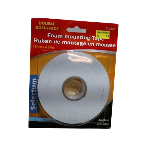 Double Side Foam Mounting Tape 19mmx4.87m