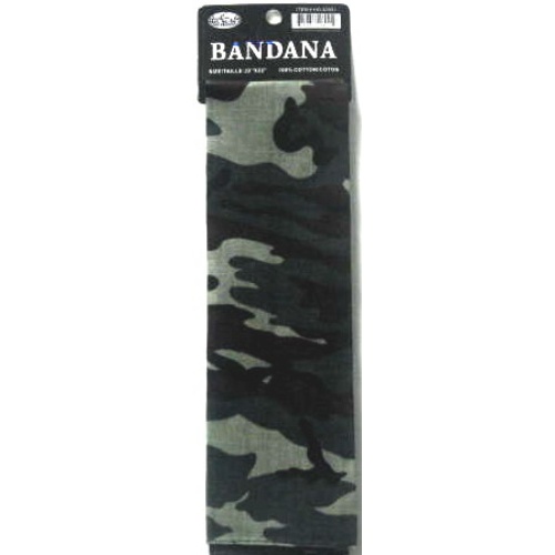 Bandana Camo-Grey 21X21 inches