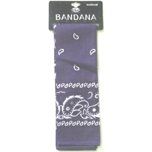 Bandana Printd Purple 21X21 inches