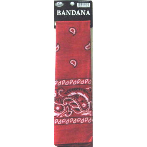 Bandana Printd Red 21X21 inches