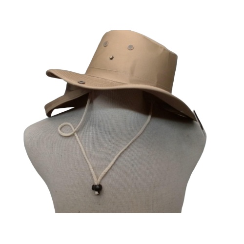 Bucket Hat w/Net Flap And String