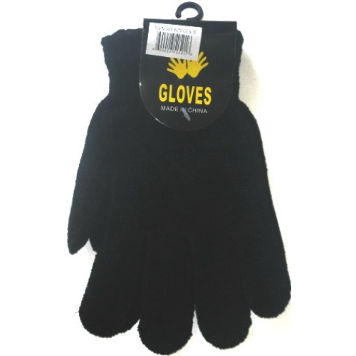 Chenille Gloves Black