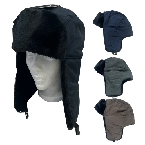 Hats PVC with Fur at Front Asst