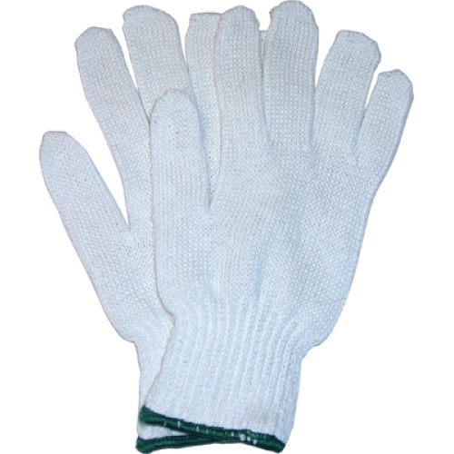 Gloves LG cott/ knit green doz sub105547