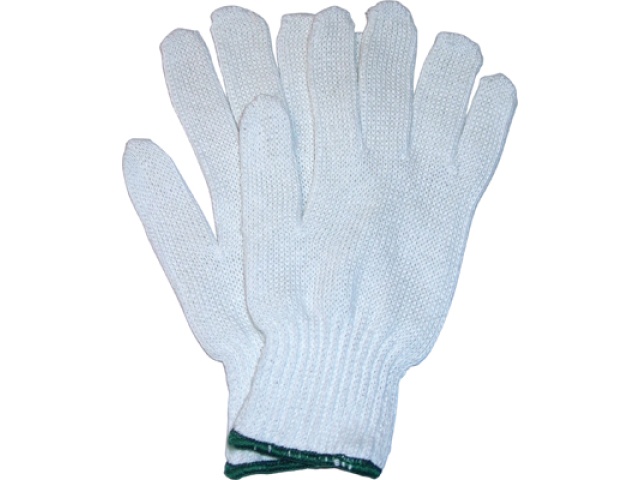 Gloves LG cott/ knit green doz sub105547