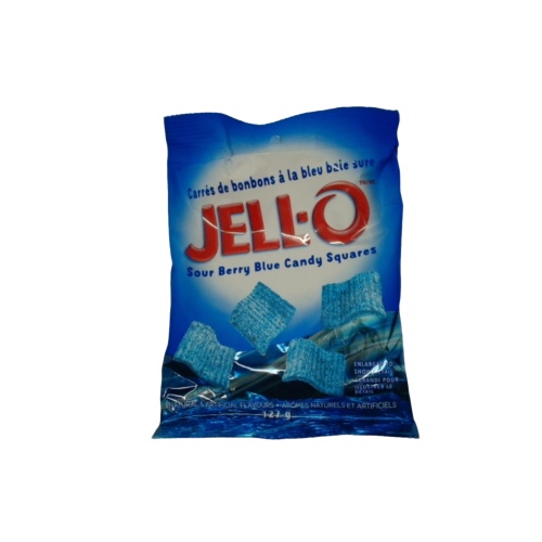 Jell-o Sour Berry Blue Candy Squares 127g.