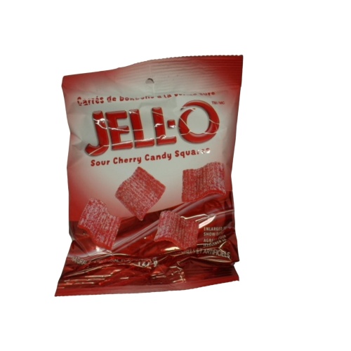 Jell-o Sour Cherry Candy Squares 127g.