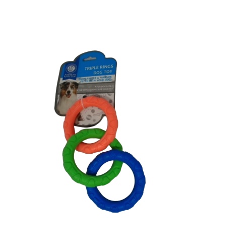 Dog Toy Triple Rings American Kennel Club