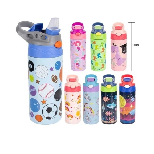 Bottle 12oz Stainless Kids Designs Ass't