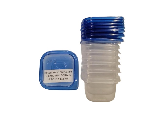 Container 8 Pcs Mini Ziplock