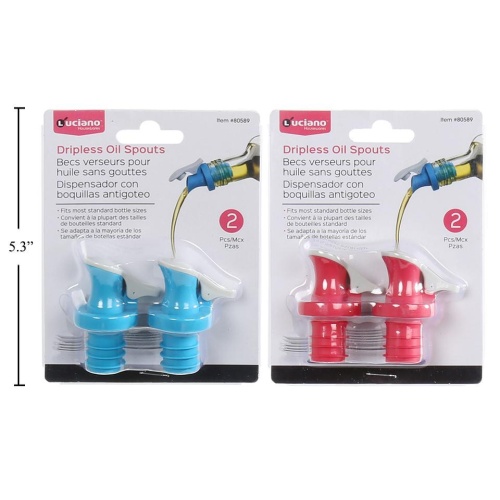 LUCIANO 2-PC DRIPLESS OIL SPOUTS SET