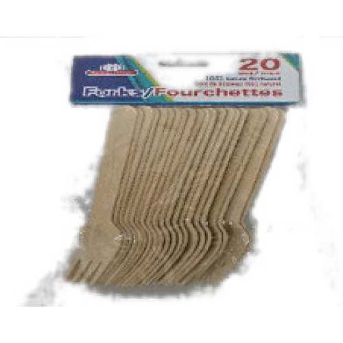 WOODEN FORKS 20PK