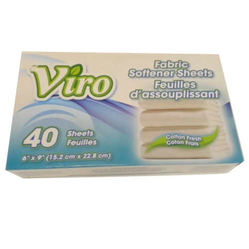 Fabric Softener Sheets 40pk. Viro