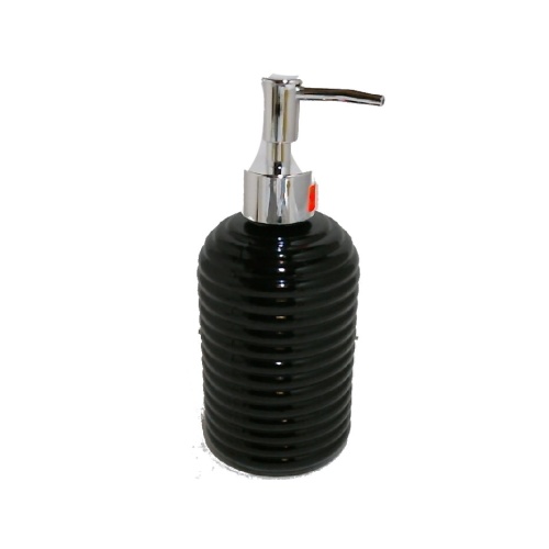 Glass Soap Pump,Black w/Decal