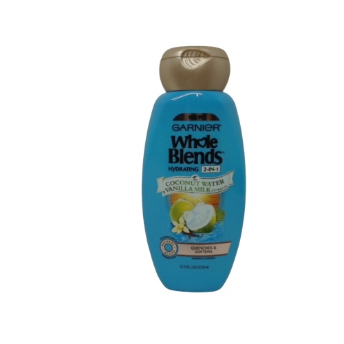 Shampoo Coconut Water & Vanilla Milk 370ml 2 In 1 Garnier Whole Blends