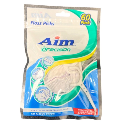 AIM FLOSS PICKS 60CT PRECISION