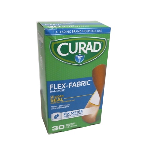 Bandages Flex Fabric 30pk. Curad