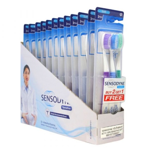 SENSODYNE T/B SOFT 3PK SENSITIVE