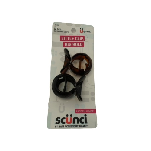 Jaw Clips 2pk Round W/ Hjidden Hinge Scunci