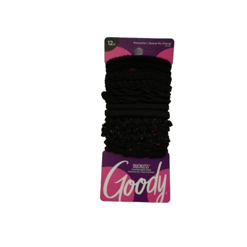 Ponytailer 12pk. Black Ouchless Goody