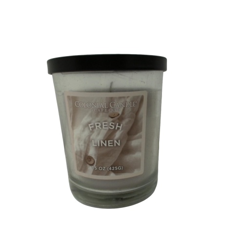 Jar Candle 15oz. Fresh Linen Colonial Candle