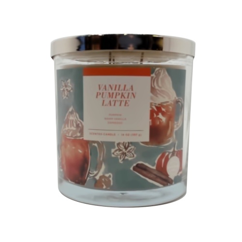 Scented Jar Candle 14oz. Vanilla Pumkin Latte Sonoma