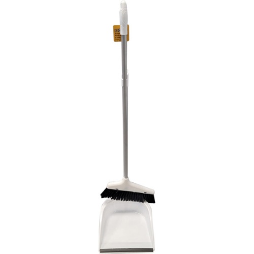 Dustpan Long Handle & Broom with Rubber Blade