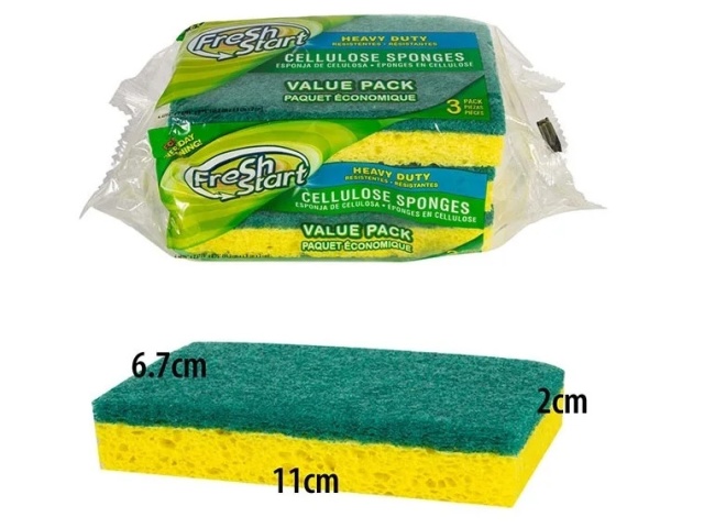 Fresh Start Heavy Duty Sponge 3 Pack