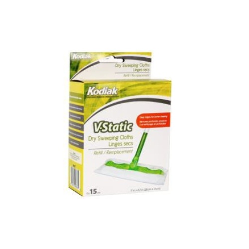 KODIAK V-STATIC DRY WIPES 15/PK