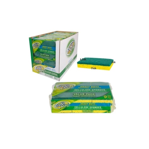 Sponge Heavy Duty 9 Pack Fresh Start