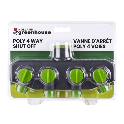 Poly 4 way hose shut off