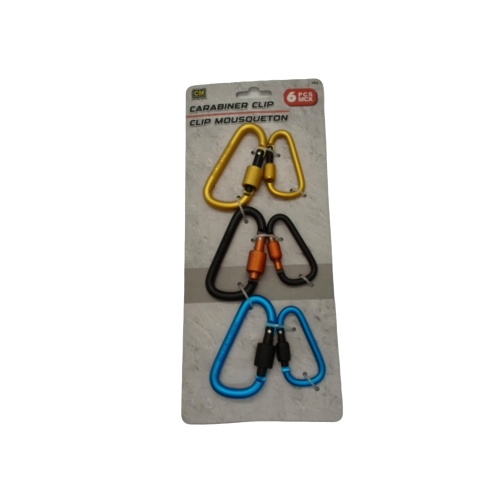 Carabiner clip 6 pack