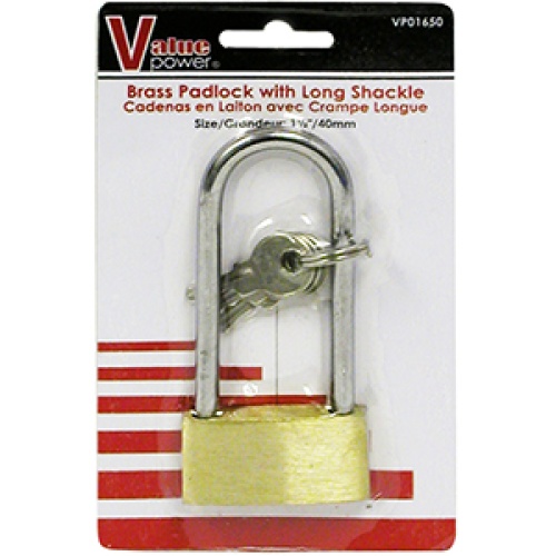 Padlock 40mm/1.5Brass LongShc