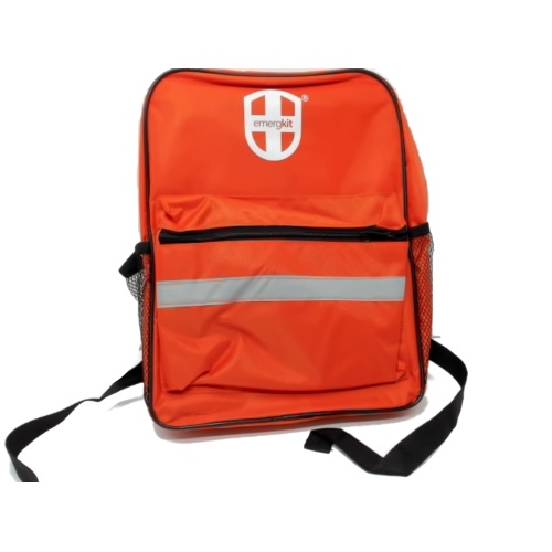 Safety Backpack Orange w/Reflectors Emergkit