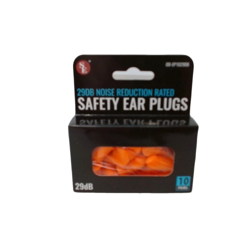 Safety Ear Plugs 29db NRR 10prs.