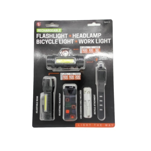 Flashlight Set 5pc. Rechargeable