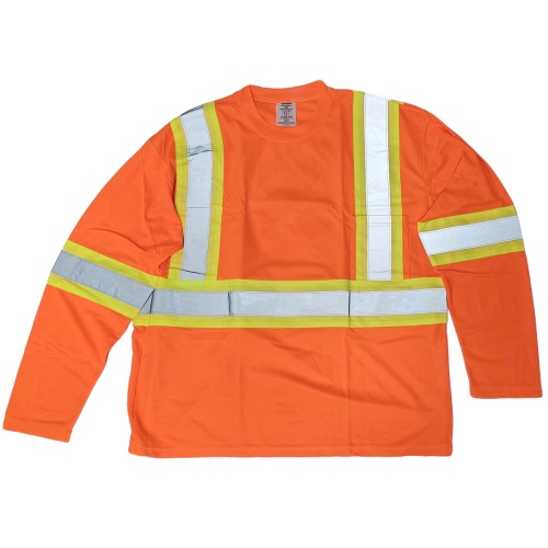 Safety Shirt Long Sleeve 2XL Polyester Mesh Vizorange