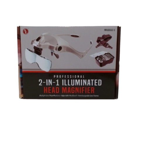 Illuminated Head Magnifier 2 In 1 Professional