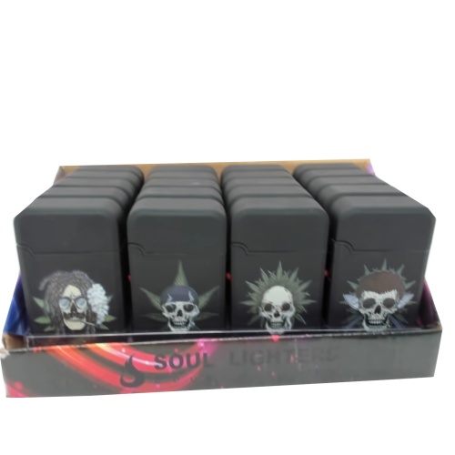 Double Flame Lighter Torch Soul Skulls