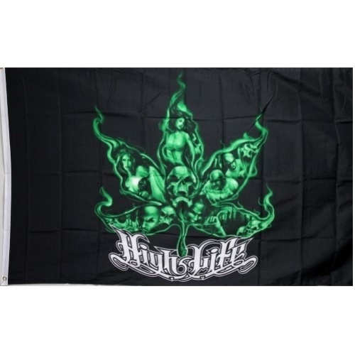 Flag 3x5 feet - Marijuana flag high life