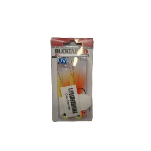 Bucktail Jigs 2pk. 1oz. Orange Fire UV