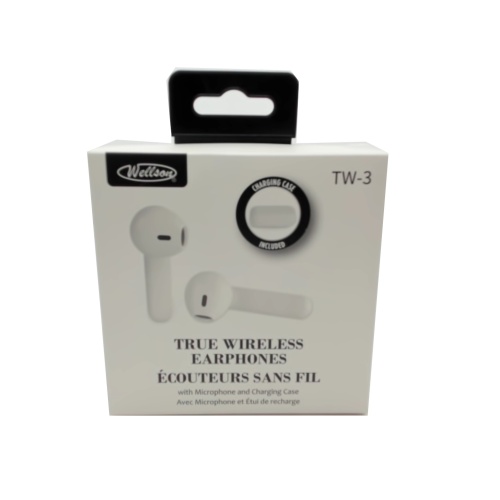 True wireless earbuds - white